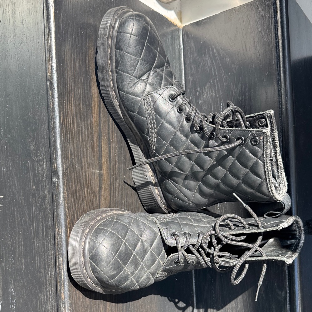 Dr. Martens Quilted Black Combat Boots